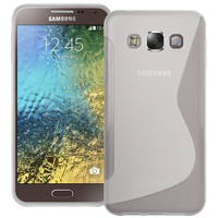 Samsung Galaxy E5 SM-E500F E500H E500HQ E500M E500F/DS E500H/DS E500M/DS: Accessoire Housse Etui Pochette Coque S silicone gel - TRANSPARENT