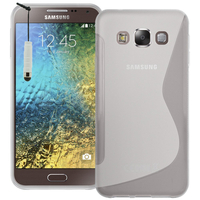 Samsung Galaxy E5 SM-E500F E500H E500HQ E500M E500F/DS E500H/DS E500M/DS: Accessoire Housse Etui Pochette Coque S silicone gel + mini Stylet - TRANSPARENT