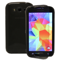 Samsung Galaxy Grand Plus/ Grand Neo/ Grand Lite I9060 I9062 I9060I i9080: Accessoire Coque Etui Housse Pochette silicone gel Portefeuille Livre rabat - GRIS