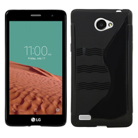 LG Bello II/ LG Prime II/ LG Max (non compatible LG L Bello): Accessoire Housse Etui Pochette Coque S silicone gel - NOIR