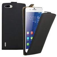 Huawei Honor 6 Plus (non compatible Honor 6X/ Honor 6): Accessoire Housse coque etui cuir fine slim - NOIR