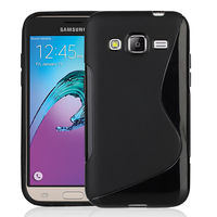Samsung Galaxy J3 (2016) J320F/ J320P/ J3109/ J320M/ J320Y/ Duos: Accessoire Housse Etui Pochette Coque S silicone gel - NOIR