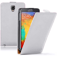 Samsung Galaxy Note 3 Neo / Lite Duos 3G LTE SM-N750 SM-N7505 SM-N7502: Accessoire Housse coque etui cuir fine slim - BLANC