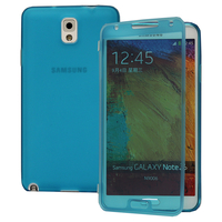 Samsung Galaxy Note 3 N9000/ N9002/ N9005/ N9006: Accessoire Coque Etui Housse Pochette silicone gel Portefeuille Livre rabat - BLEU