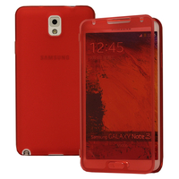 Samsung Galaxy Note 3 N9000/ N9002/ N9005/ N9006: Accessoire Coque Etui Housse Pochette silicone gel Portefeuille Livre rabat - ROUGE