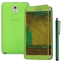 Samsung Galaxy Note 3 N9000/ N9002/ N9005/ N9006: Accessoire Coque Etui Housse Pochette silicone gel Portefeuille Livre rabat + Stylet - VERT