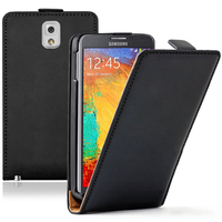 Samsung Galaxy Note 3 N9000/ N9002/ N9005/ N9006: Accessoire Housse coque etui cuir fine slim - NOIR