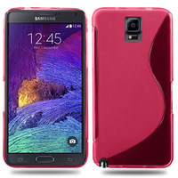 Samsung Galaxy Note 4 SM-N910F/ Note 4 Duos (Dual SIM) N9100/ Note 4 (CDMA)/ N910C N910W8 N910V N910A N910T N910M: Accessoire Housse Etui Pochette Coque S silicone gel - ROSE