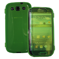 Samsung Galaxy S3 i9300/ i9305 Neo/ LTE 4G: Accessoire Coque Etui Housse Pochette silicone gel Portefeuille Livre rabat - VERT