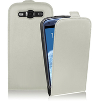 Samsung Galaxy S3 i9300/ i9305 Neo/ LTE 4G: Accessoire Housse coque etui cuir fine slim - BLANC