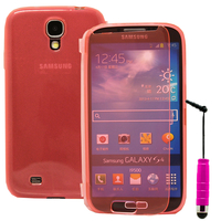 Samsung Galaxy S4 i9500/ i9505/ Value Edition I9515: Accessoire Coque Etui Housse Pochette silicone gel Portefeuille Livre rabat + mini Stylet - ROSE