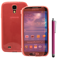Samsung Galaxy S4 i9500/ i9505/ Value Edition I9515: Accessoire Coque Etui Housse Pochette silicone gel Portefeuille Livre rabat + Stylet - ROSE