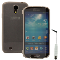 Samsung Galaxy S4 i9500/ i9505/ Value Edition I9515: Accessoire Coque Etui Housse Pochette silicone gel Portefeuille Livre rabat + mini Stylet - TRANSPARENT