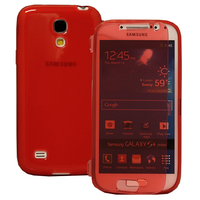 Samsung Galaxy S4 mini i9190/ S4 mini plus I9195I/ i9192/ i9195/ i9197: Accessoire Coque Etui Housse Pochette silicone gel Portefeuille Livre rabat - ROUGE