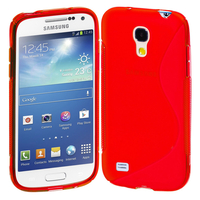 Samsung Galaxy S4 mini i9190/ S4 mini plus I9195I/ i9192/ i9195/ i9197: Accessoire Housse Etui Pochette Coque S silicone gel - ROUGE