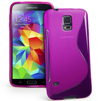 Samsung Galaxy S5 V G900F G900IKSMATW LTE G901F/ Duos / S5 Plus/ S5 Neo SM-G903F/ S5 LTE-A G906S: Accessoire Housse Etui Pochette Coque S silicone gel - VIOLET