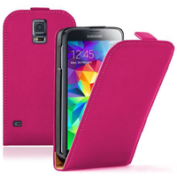 Samsung Galaxy S5 V G900F G900IKSMATW LTE G901F/ Duos / S5 Plus/ S5 Neo SM-G903F/ S5 LTE-A G906S: Accessoire Housse coque etui cuir fine slim - ROSE