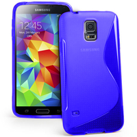 Samsung Galaxy S5 Mini G800F G800H / Duos: Accessoire Housse Etui Pochette Coque S silicone gel - BLEU