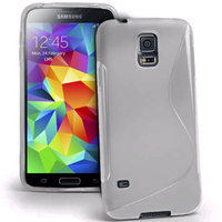 Samsung Galaxy S5 Mini G800F G800H / Duos: Accessoire Housse Etui Pochette Coque S silicone gel - TRANSPARENT