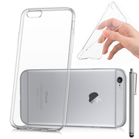 Apple iPhone 6/ 6s: Accessoire Housse Etui Coque gel UltraSlim et Ajustement parfait + Stylet - TRANSPARENT