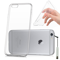 Apple iPhone 6/ 6s: Accessoire Housse Etui Coque gel UltraSlim et Ajustement parfait + mini Stylet - TRANSPARENT