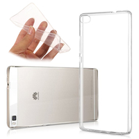 Huawei P8lite ALE-L21/ P8 lite ALE-L04 (non compatible Huawei P8): Accessoire Housse Etui Coque gel UltraSlim et Ajustement parfait - TRANSPARENT