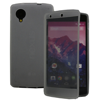 Google Nexus 5: Accessoire Coque Etui Housse Pochette silicone gel Portefeuille Livre rabat - GRIS