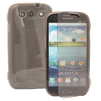 Samsung Galaxy S3 i9300/ i9305 Neo/ LTE 4G: Accessoire Coque Etui Housse Pochette silicone gel Portefeuille Livre rabat - GRIS