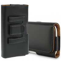 Sony Xperia M C1904/ C1905: Etui Housse UNIVERSEL en simili cuir haute qualité avec clip ceinture - NOIR
