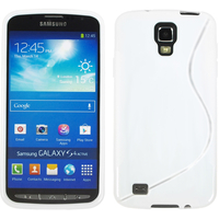 Samsung Galaxy S4 Active I9295/ I537 LTE: Accessoire Housse Etui Pochette Coque Silicone Gel motif S Line - BLANC