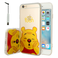 Apple iPhone 6/ 6s: Coque Housse silicone TPU Transparente Ultra-Fine Dessin animé jolie + mini Stylet - Winnie the Pooh