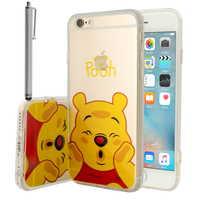 Apple iPhone 6/ 6s: Coque Housse silicone TPU Transparente Ultra-Fine Dessin animé jolie + Stylet - Winnie the Pooh