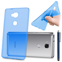 Huawei Honor 5X/ Honor X5/ Huawei GR5: Accessoire Housse Etui Coque gel UltraSlim et Ajustement parfait + Stylet - BLEU