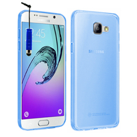 Samsung Galaxy A5 (2016) SM-A510F A510M A510FD A5100 A510Y (non compatible Galaxy A5 (2015)): Accessoire Housse Etui Coque gel UltraSlim et Ajustement parfait + mini Stylet - BLEU