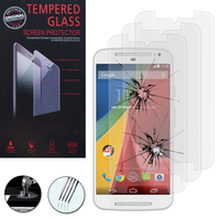 Motorola Moto G2 II G+1 2014 (2nd gen)/ G2 Dual SIM/ Moto G 4G LTE 2015 XT1072/ 4G LTE 2015 Dual SIM XT1068: Lot / Pack de 3 Films de protection d'écran Verre Trempé