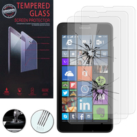 Microsoft Nokia Lumia 640 LTE/ 640 LTE Dual SIM/ 640 Dual SIM: Lot / Pack de 3 Films de protection d'écran Verre Trempé