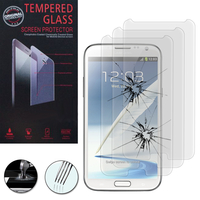 Samsung Galaxy Note 2 N7100/ N7105: Lot / Pack de 3 Films de protection d'écran Verre Trempé