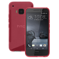 HTC One S9: Accessoire Housse Etui Pochette Coque Silicone Gel motif S Line - ROSE