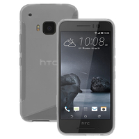 HTC One S9: Accessoire Housse Etui Pochette Coque Silicone Gel motif S Line - TRANSPARENT
