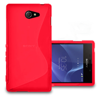 Sony Xperia M2/ M2 Dual D2303 D2305 D2306: Accessoire Housse Etui Pochette Coque S silicone gel - ROUGE