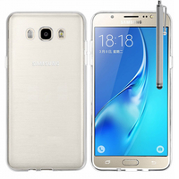 Samsung Galaxy J5 (2016) J510FN/ J510F/ J510G/ J510Y/ J510M/ J5 Duos (2016): Accessoire Housse Etui Coque gel UltraSlim et Ajustement parfait + Stylet - TRANSPARENT