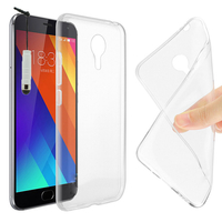 Meizu MX5: Accessoire Housse Etui Coque gel UltraSlim et Ajustement parfait + mini Stylet - TRANSPARENT