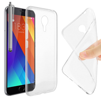 Meizu MX5: Accessoire Housse Etui Coque gel UltraSlim et Ajustement parfait + Stylet - TRANSPARENT