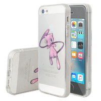 Apple iPhone 5/ 5S/ SE: Coque Housse silicone TPU Transparente Ultra-Fine Dessin animé jolie - Mew