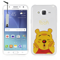 Samsung Galaxy J5 SM-J500F: Coque Housse silicone TPU Transparente Ultra-Fine Dessin animé jolie + mini Stylet - Winnie the Pooh