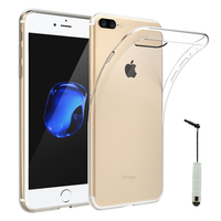 Apple iPhone 7 Plus 5.5" (non compatible iPhone 7 4.7''): Accessoire Housse Etui Coque gel UltraSlim et Ajustement parfait + mini Stylet - TRANSPARENT