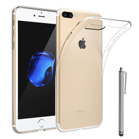 Apple iPhone 7 Plus 5.5" (non compatible iPhone 7 4.7''): Accessoire Housse Etui Coque gel UltraSlim et Ajustement parfait + Stylet - TRANSPARENT
