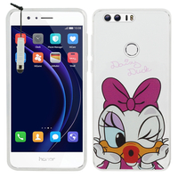 Huawei Honor 8 5.2" (non compatible Honor V8): Coque Housse silicone TPU Transparente Ultra-Fine Dessin animé jolie + mini Stylet - Daisy Duck