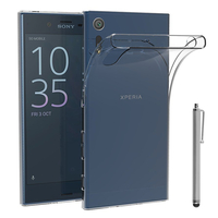 Sony Xperia XZ 5.2"/ Dual F8332: Accessoire Housse Etui Coque gel UltraSlim et Ajustement parfait + Stylet - TRANSPARENT