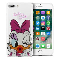 Apple iPhone 7 Plus 5.5" (non compatible iPhone 7 4.7''): Coque Housse silicone TPU Transparente Ultra-Fine Dessin animé jolie - Daisy Duck